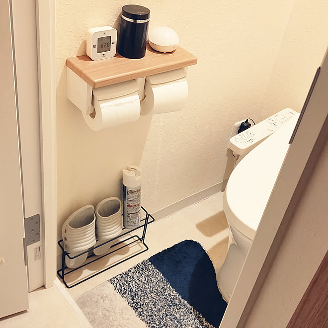 バス トイレ スリッパ収納 築古マンション ケチケチリフォーム 低予算 などのインテリア実例 05 13 55 32 Roomclip ルームクリップ