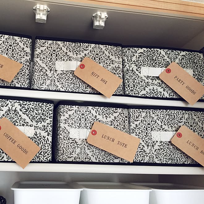 キッチン 自作タグ スッキリ化計画 スッキリ収納を目指す 100均 などのインテリア実例 17 05 31 10 15 22 Roomclip ルームクリップ