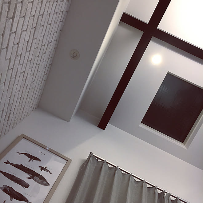 壁 天井 ニトリカーテン 名古屋モザイクタイル ポスター 梁 などのインテリア実例 19 02 19 10 51 31 Roomclip ルームクリップ