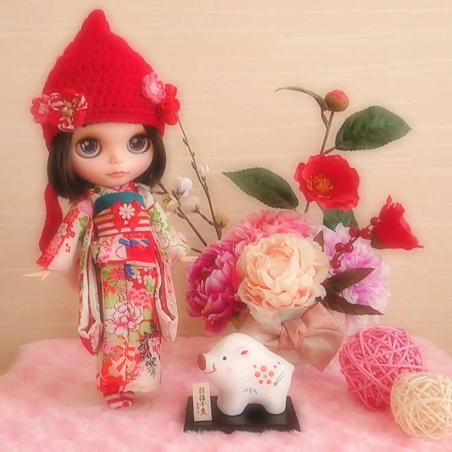 リビング お人形 Blythe カスタムブライス 造花 などのインテリア実例 19 01 02 04 04 Roomclip ルームクリップ