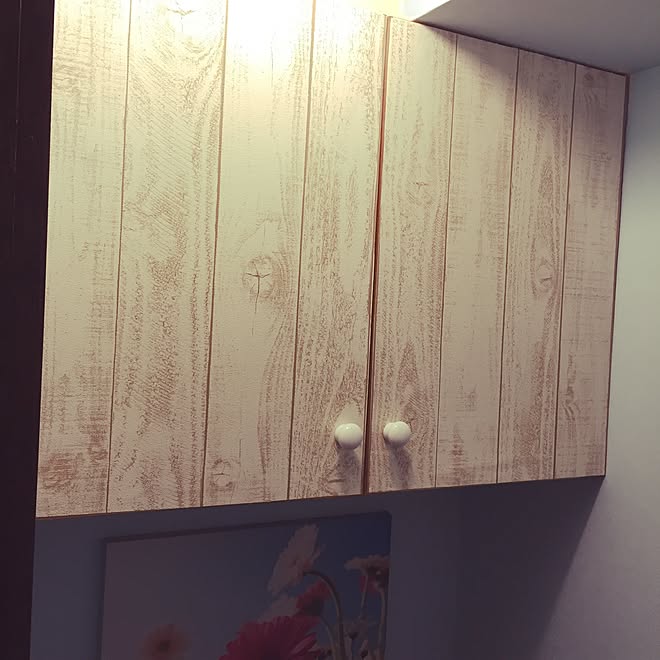バス/トイレ/トイレの棚/壁紙屋本舗/賃貸/取っ手...などのインテリア実例 - 2016-03-04 23:25:23
