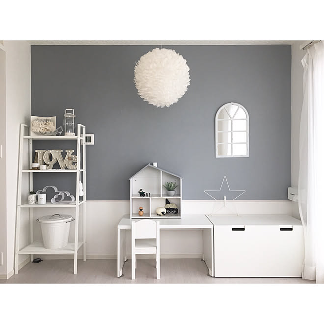 部屋全体 子供部屋 アクセントクロス Instagram Mehm Xx シンプルライフ などのインテリア実例 18 08 26 11 23 05 Roomclip ルームクリップ