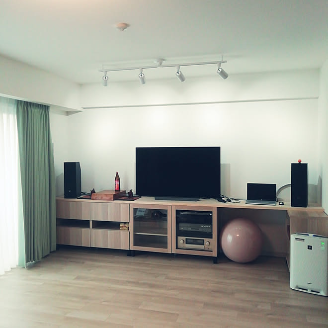 リビング Diy Ikea 照明 ライティングレール などのインテリア実例 19 05 17 15 54 49 Roomclip ルームクリップ