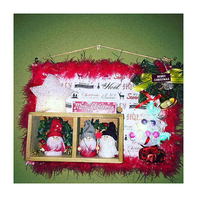 壁 天井 Diy 3coins コルクボード クリスマス雑貨 などのインテリア実例 18 11 09 13 17 36 Roomclip ルームクリップ