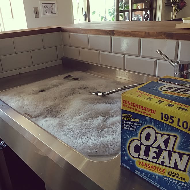 キッチン オキシクリーン サブウェイタイル コストコのインテリア実例 16 10 03 09 38 24 Roomclip ルームクリップ