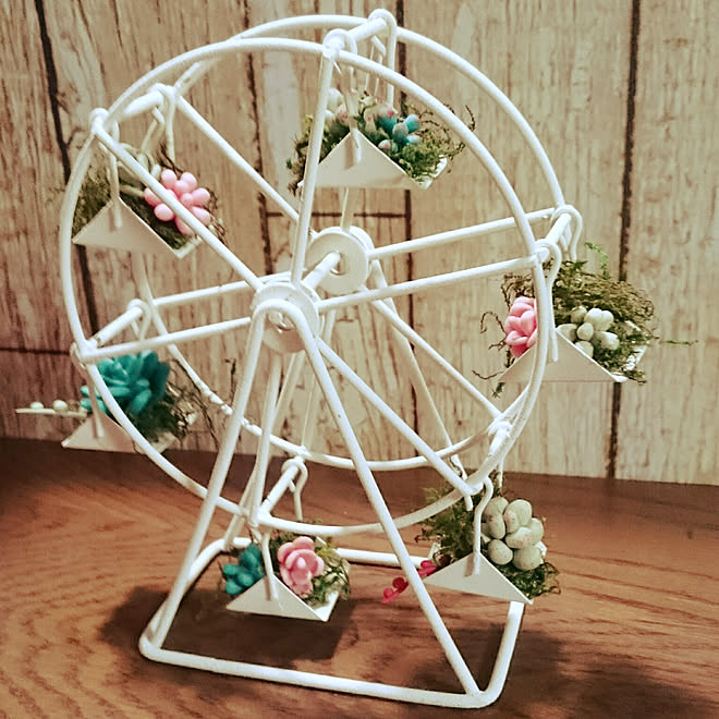ダイソー観覧車 樹脂粘土多肉植物のインテリア実例 19 02 13 03 Roomclip ルームクリップ