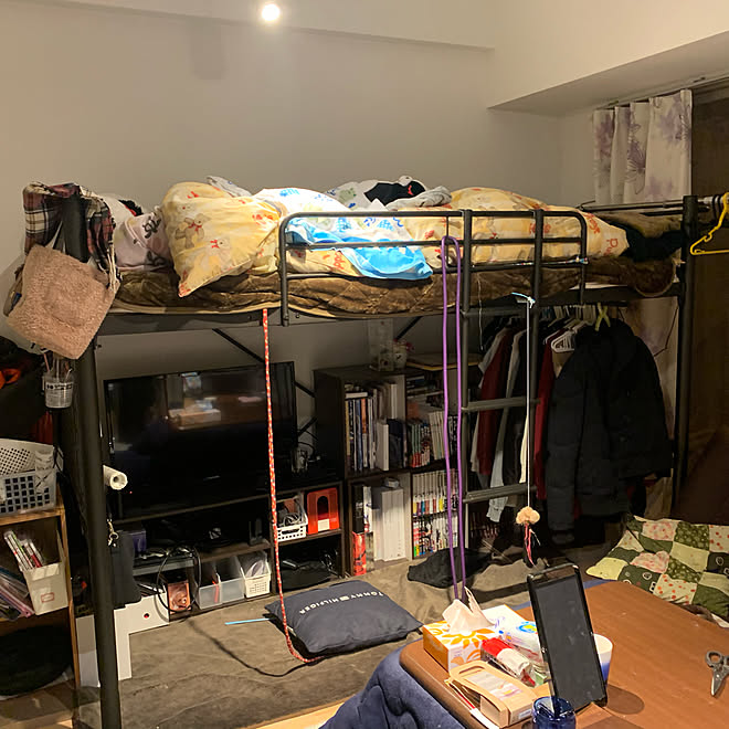 1k ひとり暮らし 7畳 ロフトベッド 一人暮らし ベッド周りのインテリア実例 02 14 21 08 Roomclip ルームクリップ 1k ひとり暮らし 7畳 ロフトベッド 一人暮らし ベッド周りのインテリア実例 02 14 21 08 Roomclip ルームクリップ