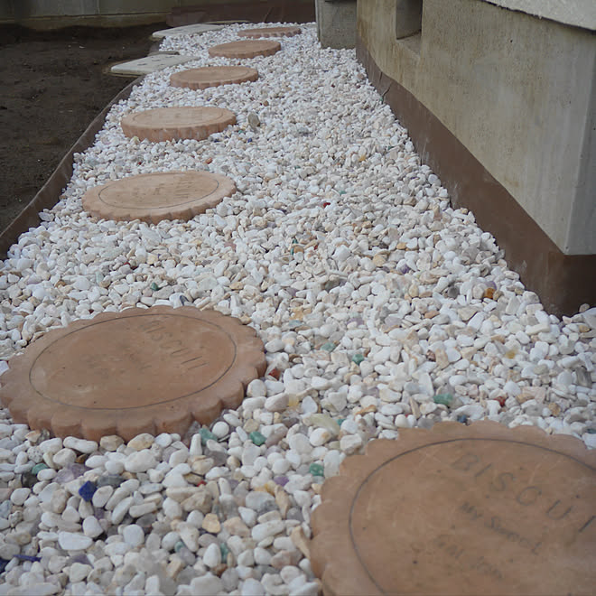 手渡し 庭 飛び石 ビスケット ガーデニング ヴィンテージ 中古