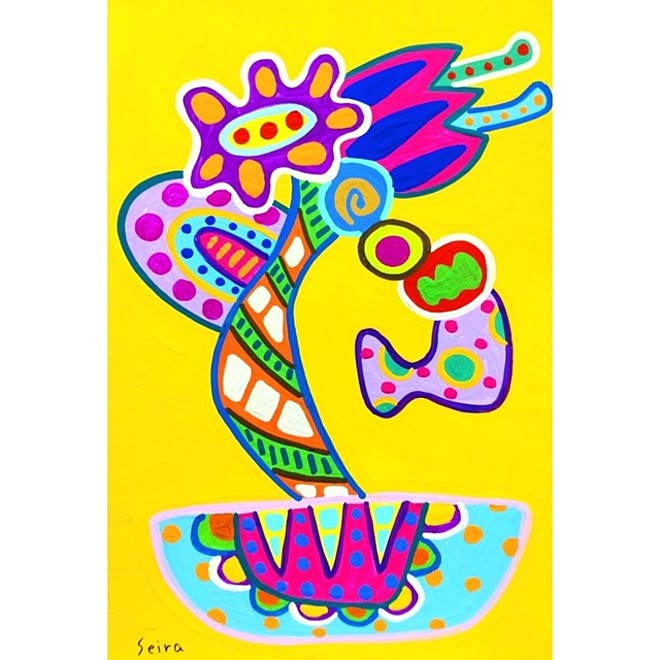 カラフルアート 花のある暮らし カラフルな壁 現代アートが好き アート好きな人と繋がりたい などのインテリア実例 22 05 18 47 21 Roomclip ルームクリップ