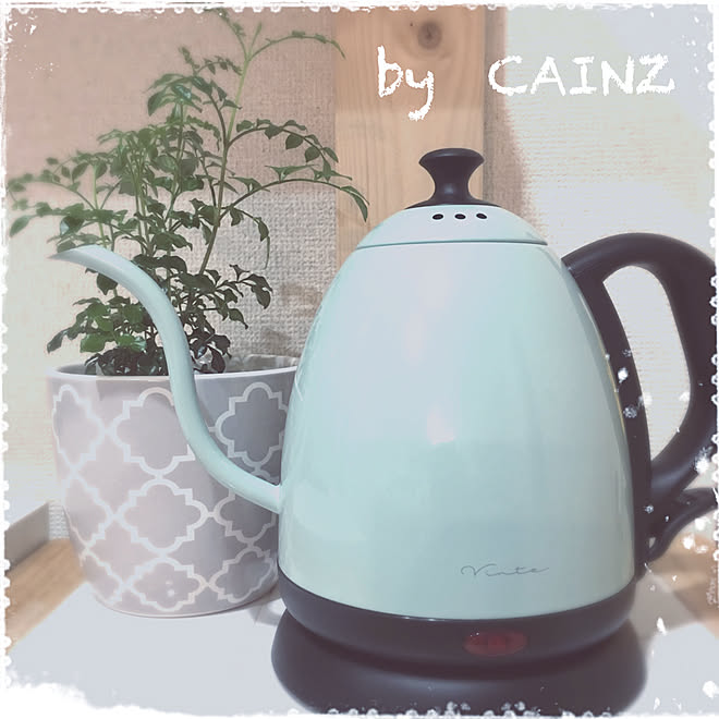 キッチン 電気ケトル Vinte家電 Rc名古屋 カインズホーム などのインテリア実例 18 04 14 21 07 19 Roomclip ルームクリップ