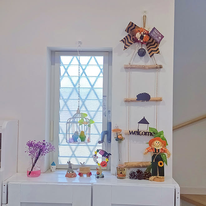 玄関 入り口 ハロウィン かかし はしご かわいい などのインテリア実例 21 09 27 10 34 55 Roomclip ルームクリップ