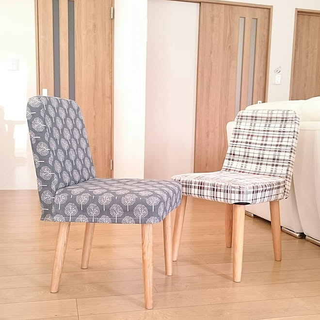 Diy 北欧 初心者 ミシンで作成 チェアカバー ハンドメイド などのインテリア実例 18 06 27 22 26 33 Roomclip ルームクリップ
