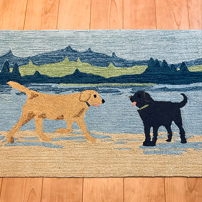 絵画風 ラブラドールレトリバー ラグ Rug Ll Bean などのインテリア実例 04 30 59 15 Roomclip ルームクリップ