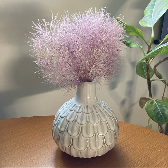 スモークツリー 花 花瓶 Unico リビングのインテリア実例 21 10 26 09 27 40 Roomclip ルームクリップ