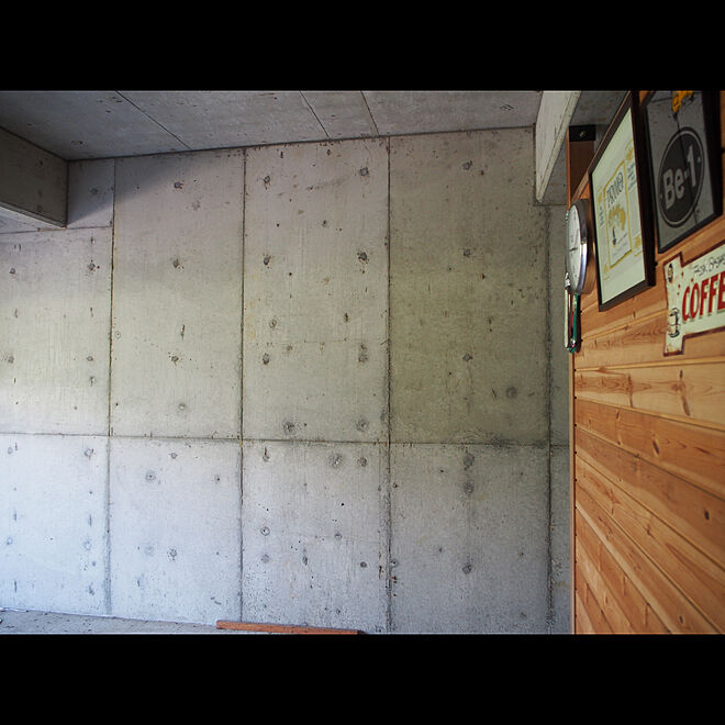 コンクリート打ちっぱなし ガレージ 壁 天井のインテリア実例 17 10 01 18 45 37 Roomclip ルームクリップ
