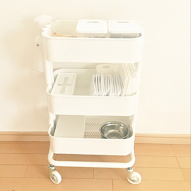 キッチンワゴン 犬のいる暮らし Ikea 北欧 ペット などのインテリア実例 19 12 21 00 14 09 Roomclip ルームクリップ