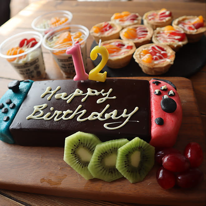 バースデーケーキ 手作りケーキ Switchケーキ インテリア カフェごっこ などのインテリア実例 19 06 13 19 01 09 Roomclip ルームクリップ