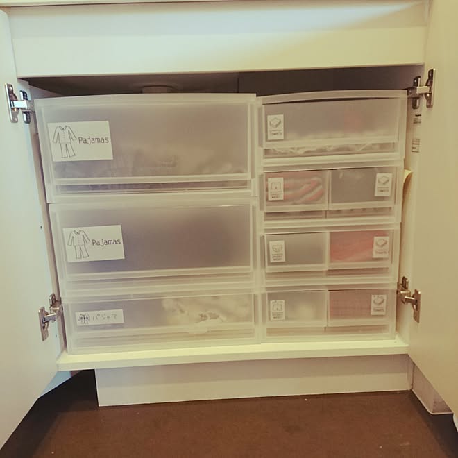 バス/トイレ/洗面所収納/洗面所の収納/無印良品週間で買ったもの♡/PPケース...などのインテリア実例