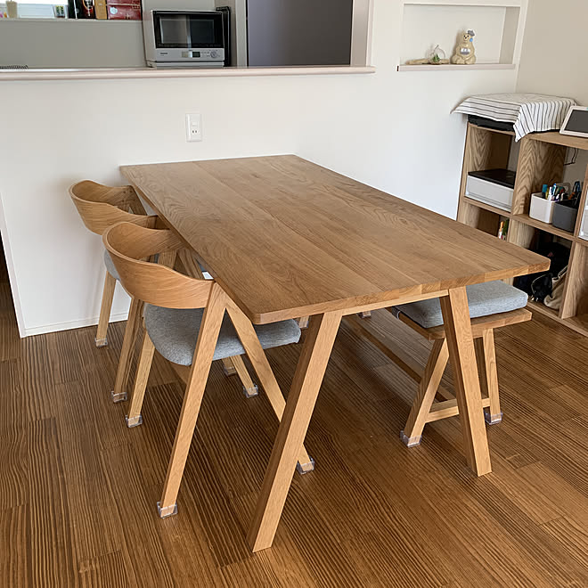 ダイニングテーブル Unico Elemt こどものいる暮らし Unico ダイニングテーブル Unico などのインテリア実例 21 06 01 11 08 51 Roomclip ルームクリップ