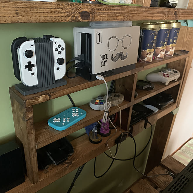 ゲーム機収納 Diy ハンドメイド 壁面収納 リビングのインテリア実例 08 06 15 04 44 Roomclip ルームクリップ