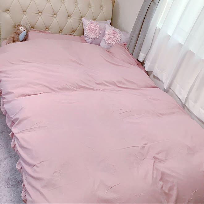 ベッドカバー ピンク フリル ピンク グレー ベッド などのインテリア実例 10 28 17 57 44 Roomclip ルームクリップ ベッドカバー ピンク フリル ピンク グレー ベッド などのインテリア実例 10 28 17 57 44 Roomclip ルームクリップ