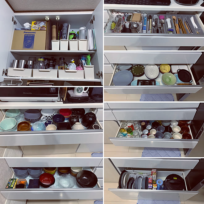 食器多い/カップボード収納/食器棚/食器棚の中/ミニチュアダックスと暮らす家&hellip;などのインテリア実例 20200921 0849