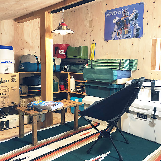 部屋全体 キャンプ用品 キャンプ道具 男のロマン 収納部屋 などのインテリア実例 19 01 13 11 18 31 Roomclip ルームクリップ