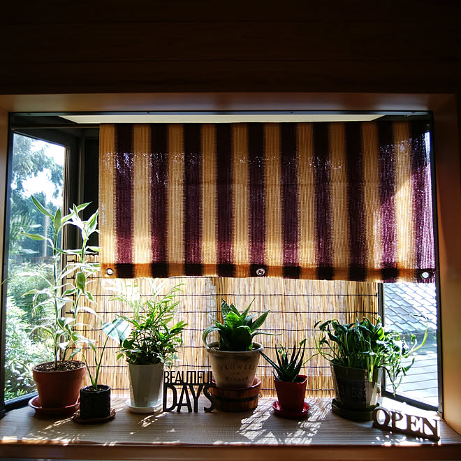 出窓 暑い夏 バス トイレ 暑さ対策 すだれ などのインテリア実例 17 08 18 09 39 22 Roomclip ルームクリップ