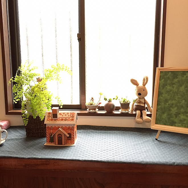 玄関/入り口/観葉植物/手芸屋さんの端切れ/雑貨/セリア&hellip;などのインテリア実例 20160309 130914
