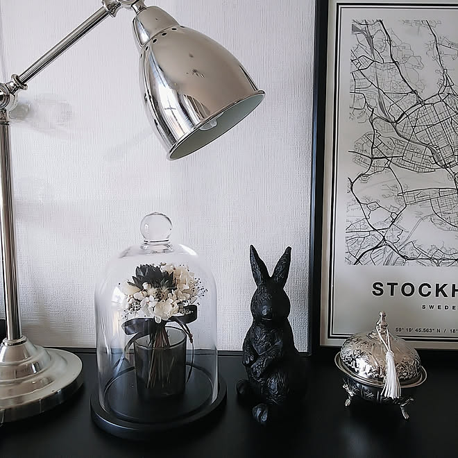 棚 イースター 4 30 Francfranc ガラスドーム などのインテリア実例 04 30 08 50 30 Roomclip ルームクリップ