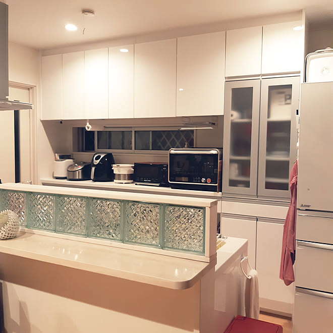 キッチン/ガラスブロック/目隠しのインテリア実例 20200606 221050 ｜ RoomClip（ルームクリップ）