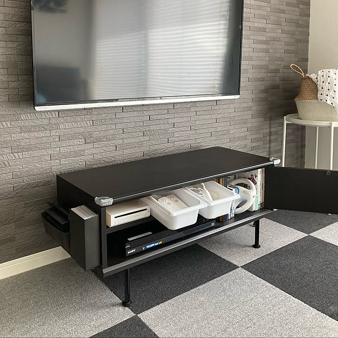 ゲーム機収納 ホワイトグレーインテリア ニトリ ホワイトインテリア シンプルモダン などのインテリア実例 08 13 11 28 13 Roomclip ルームクリップ