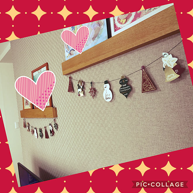 クリスマス/ダイソー♡/サンゲツクロス/アクセントクロス/棚のインテリア実例 - 2019-11-24 13:27:13