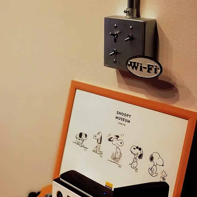 リビング/WiFi/プレート/アイアンプレート/トグルスイッチ...などのインテリア実例 20190412