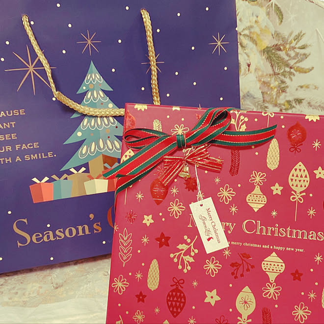 クリスマスギフトボックス 雑貨 ハンドメイド ニトリ うさぎ などのインテリア実例 22 11 06 00 56 Roomclip ルームクリップ
