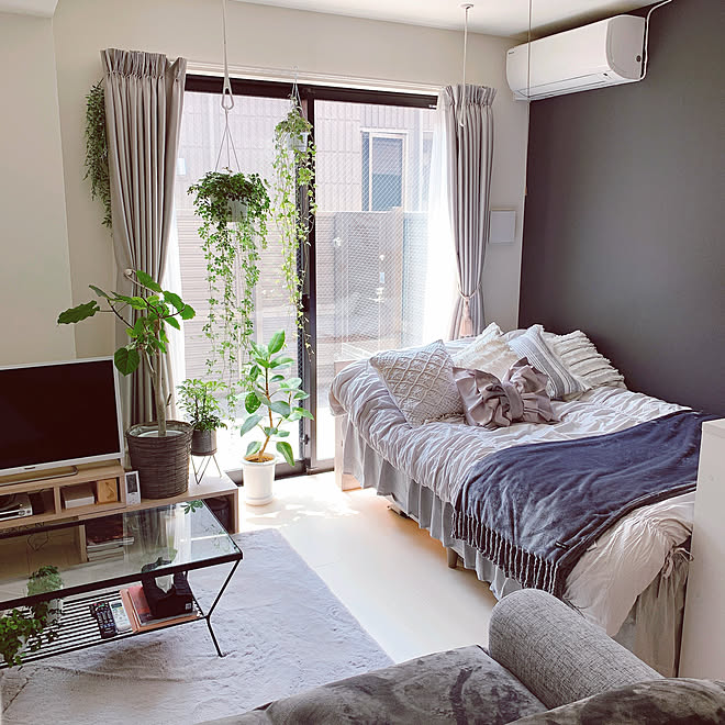 観葉植物/一人暮らし/部屋全体/8畳1K/犬のいる暮らし&hellip;などのインテリア実例 20200505 115909