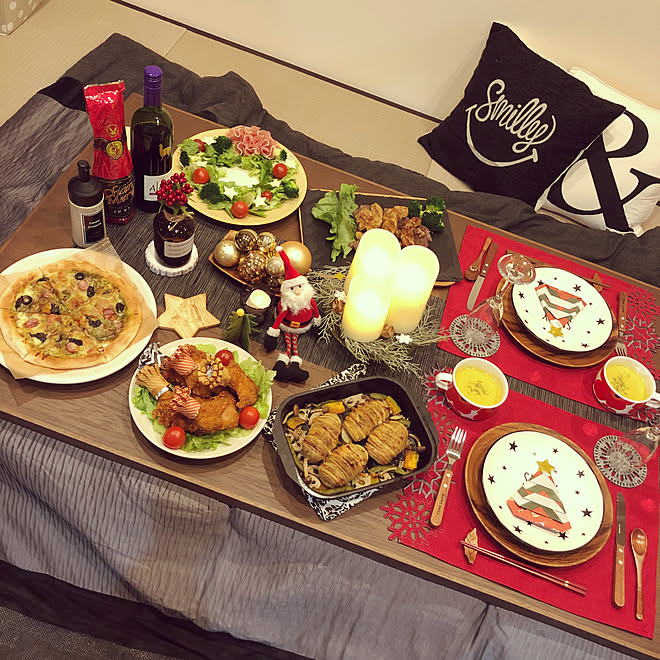 机 Ledキャンドル リースサラダ フォアグラのロッシーニ ハッセルバッグポテト などのインテリア実例 17 12 24 19 30 25 Roomclip ルームクリップ