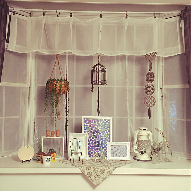 部屋全体 出窓 北欧 1r 一人暮らし 賃貸 などのインテリア実例 18 01 07 16 02 59 Roomclip ルームクリップ