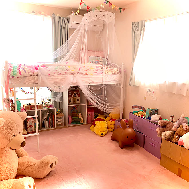ロフトベッド ニトリ 建売り一戸建て 娘のおもちゃ 子供部屋女の子 などのインテリア実例 03 03 14 41 27 Roomclip ルームクリップ