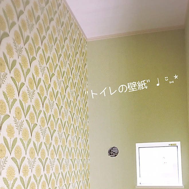 黄色の壁紙 リリカラクロス トイレ壁紙 ナチュラルインテリア いつもありがとうございます などのインテリア実例 21 06 04 10 28 06 Roomclip ルームクリップ