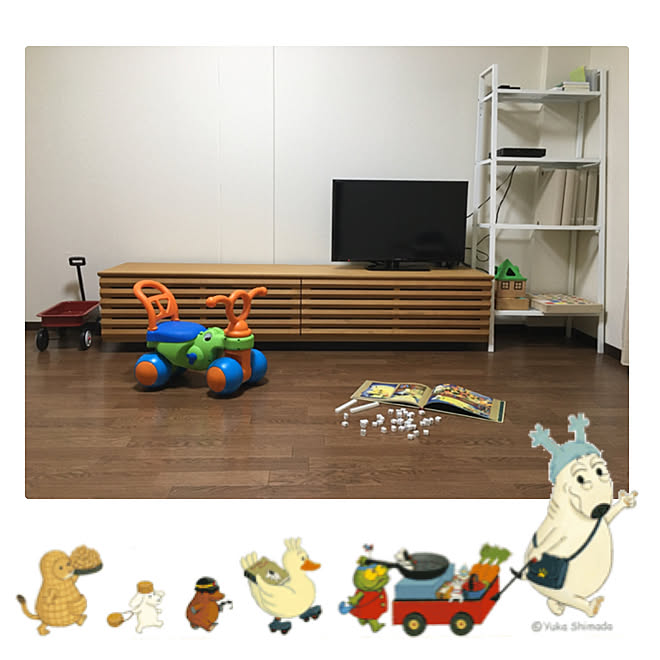 こどものいる暮らし バムケロシリーズすきです バムとケロのにちようび の 予定 絵本棚 などのインテリア実例 2020 05 22 23 47 26 Roomclip ルームクリップ