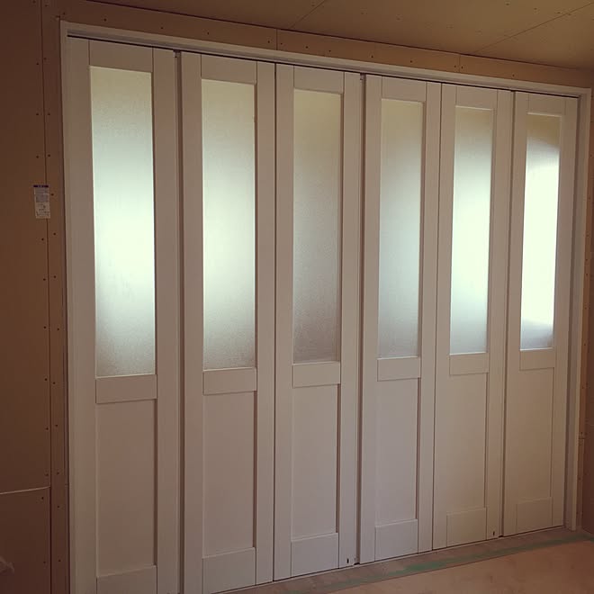 リビング ホワイト 折りたたみドア 和室のインテリア実例 16 02 18 17 26 Roomclip ルームクリップ