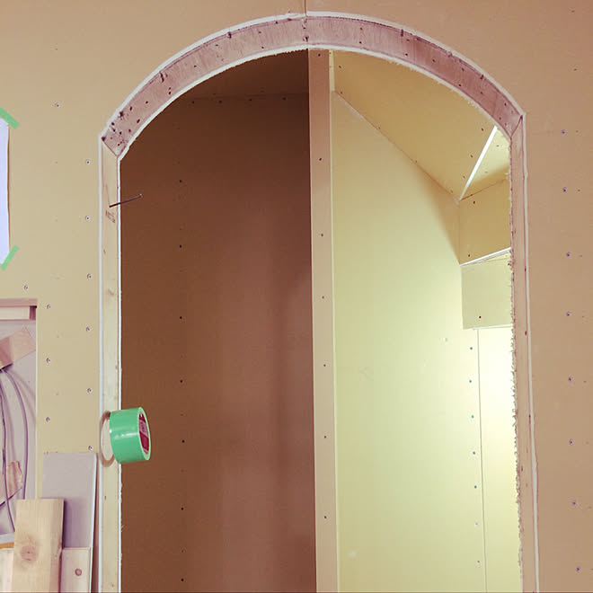 キッチン 階段下収納 アーチ垂れ壁 アーチ壁 パントリー などのインテリア実例 17 11 03 16 22 Roomclip ルームクリップ