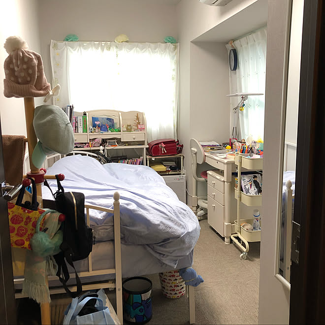片付け苦手な子 小学生女子 子ども部屋 ベッド周りのインテリア実例 19 12 08 21 44 42 Roomclip ルームクリップ