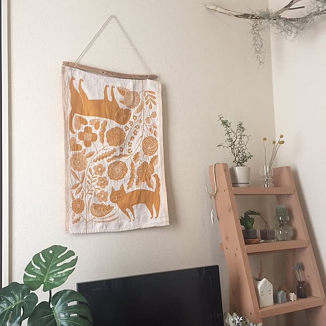 壁/天井/ラプアンカンクリ/鹿児島睦/タペストリー/ひとり暮らし 1K...などのインテリア実例 - 2017-05-27 11:30:17