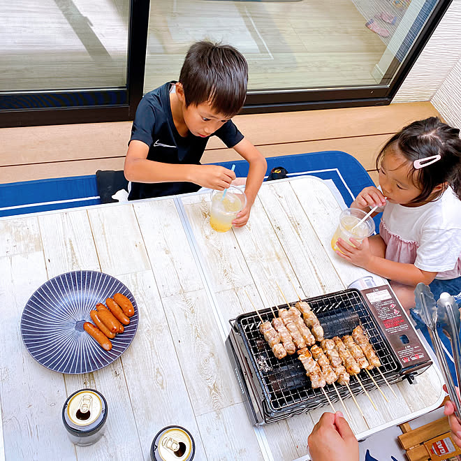 おうちアウトドア q イワタニ 炉端焼き器 ニトリ などのインテリア実例 09 22 13 21 42 Roomclip ルームクリップ