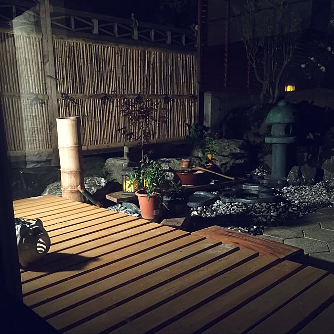 玄関 入り口 風鈴のいい音がする 涼を求めて 縁側ウッドデッキ 日本庭園風 などのインテリア実例 16 07 16 10 04 55 Roomclip ルームクリップ