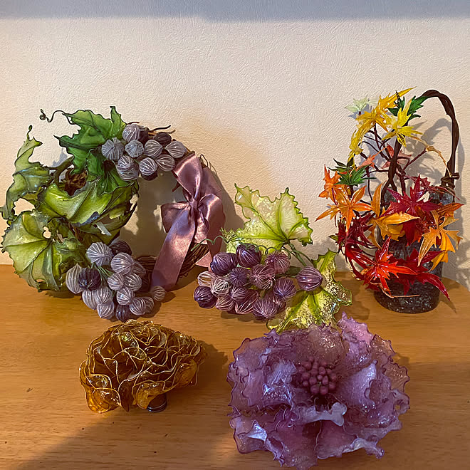 手作り リース 薔薇 秋 銀杏 などのインテリア実例 10 25 19 12 07 Roomclip ルームクリップ