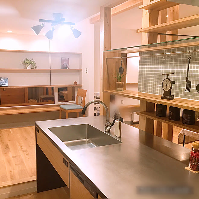 キッチン 子どもと料理するのが夢 広々キッチン 設計事務所 アイランドキッチン などのインテリア実例 18 10 07 18 47 22 Roomclip ルームクリップ