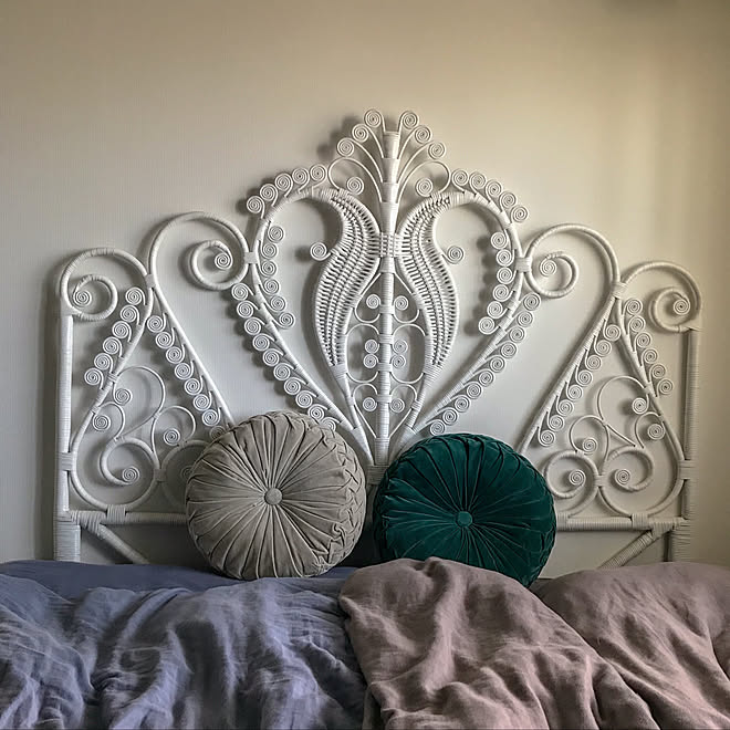 ベッド周り すのこベッド 籐 ラタン ベッドヘッド などのインテリア実例 19 02 04 11 22 23 Roomclip ルームクリップ